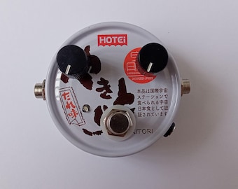 Junk-Yard Screamer- Upcycled Japanese Tin Can Fuzz PEDAL(YAKITORI /AKAGAI)  Handmade Noise Machine from Japan
