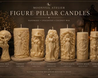 Moonveil Atelier — Figure Pillar Candle Collection
