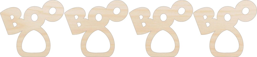 Boo Napkin Rings Laser Cut Baltic Birch Unfinished DIY Wood Art ...