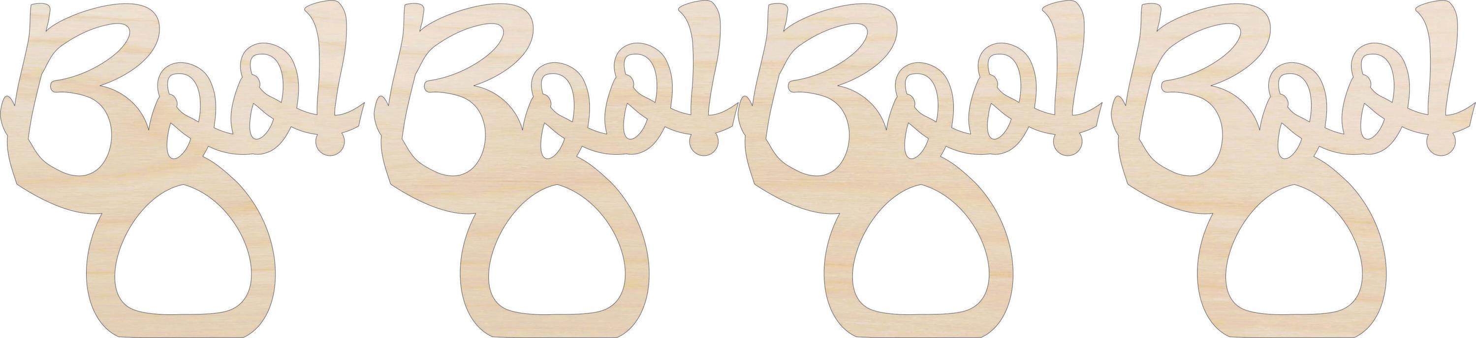 Boo Napkin Rings Laser Cut Baltic Birch Unfinished DIY Wood Art ...