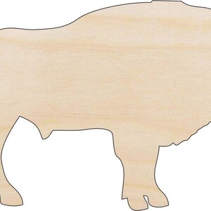 Bison Buffalo Wood Craft Shape – Laser Cut Baltic Birch Unfinished DIY Wood Art Supplies ANML54