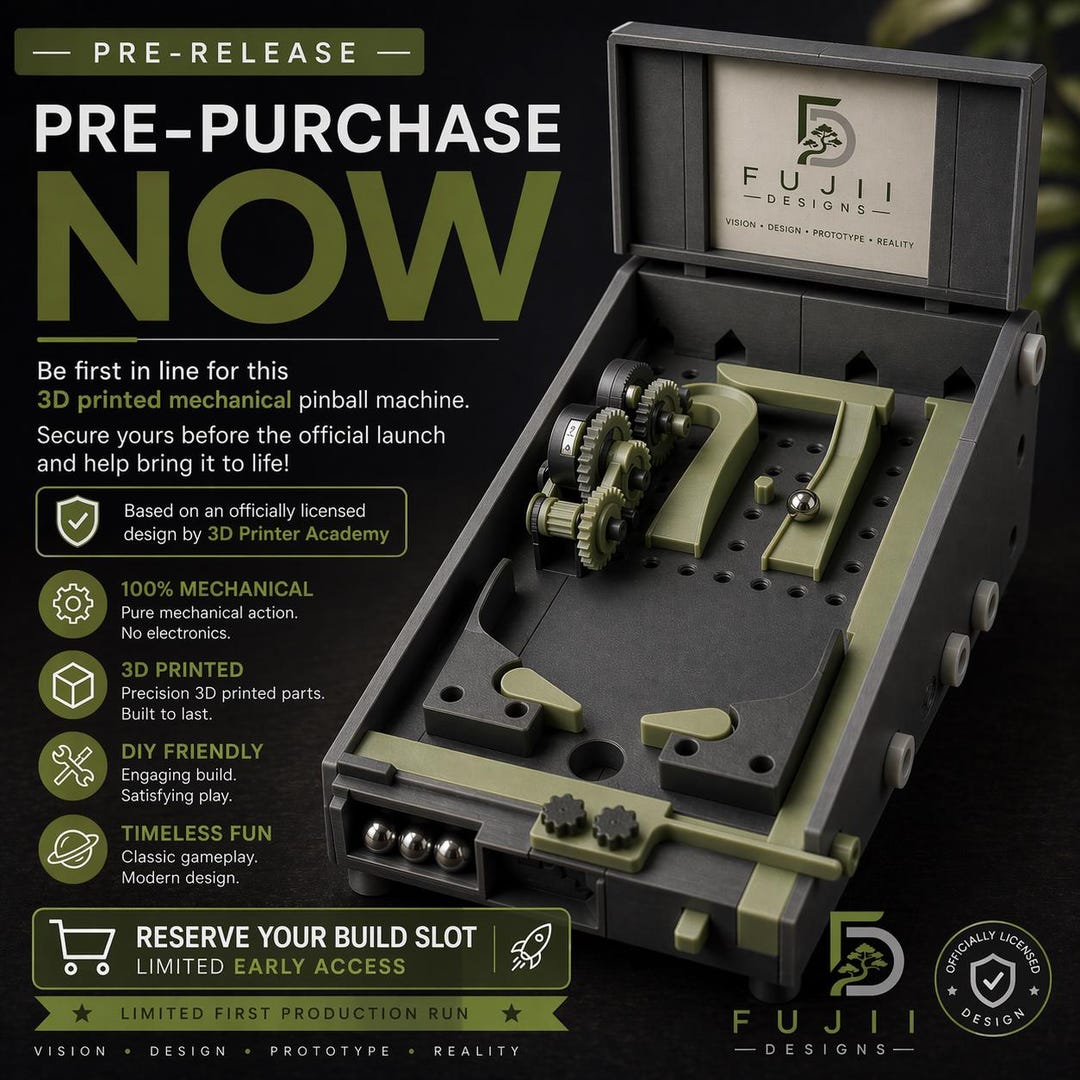 Pre-order: Custom 3D Printed Desktop Pinball Machine – Ships June 2026 ...