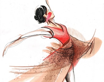 Dance Drawing Series Ballet Poster