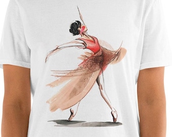 Ballerina Dance Drawing Short-Sleeve Unisex T-Shirt