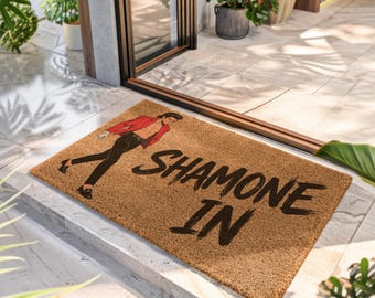 Shamone In Doormat, Michael Jackson Welcome Mat, MJ Fan Art Door Mat, Funny MJ Doormat, Pop Legend Welcome Mat, Music Fan Door Mat