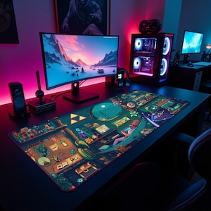 Retro LoZ Link Desk Mat | Gaming Mouse Pad | Geek Home Office Decor | Perfect for Birthdays, Holidays, and Collectors