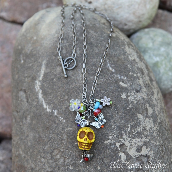 Enchanting sugar skull necklace