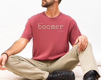 Oklahoma Boomer Shirt, Crimson College Football Fan Tee, Sooner Gameday Apparel