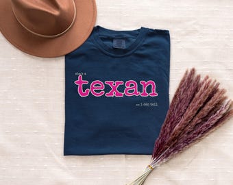Comfort Colors Texan Girl Tee, Vintage Lone Star State T-Shirt