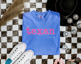 Comfort Colors Texan Girl Tee, Vintage Retro Texas Pride Shirt