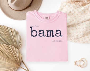 Alabama Comfort Colors Shirt, Distressed Typewriter Tee, Bama Humor