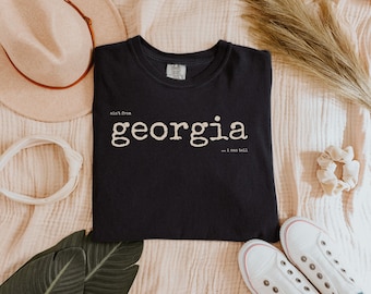 Georgia Shirt, Vintage Typewriter Comfort Colors Tee