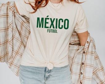Comfort Colors Mexico Soccer Shirt, Vintage El Tri Football Fan Tee, 2026 World Cup