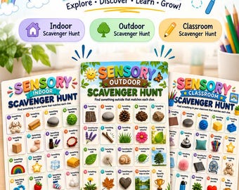 OT Designed - Sensory Scavenger Hunt Boards Bundle - Digital Download