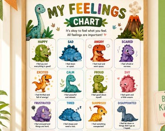 OT Designed - Dinosaur Feelings Check-In - Interocepcja/Regulacja emocji (Pobranie cyfrowe)