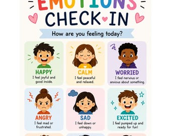 OT-designad - Emotionell incheckningstabell/poster - Emotionell reglering/interoception