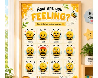 OT Designed - Bee Feelings Check-In - Interoception/Emotional Regulation (Digital Download)