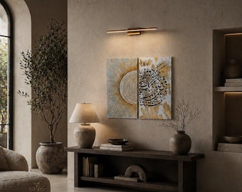 Original Gold Texture Art - 3D Modern Wall Art - Abstract Textured Painting - Minimalist Heavy Impasto Canvas - Hand-Painted Home Decor.