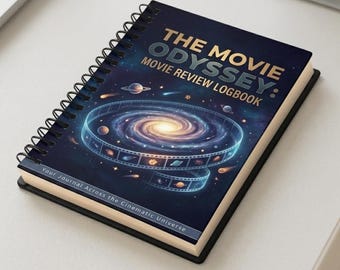 Movie Review Logbook, Space Theme Film Tracker, Cinematic Journal (A5 Printable)