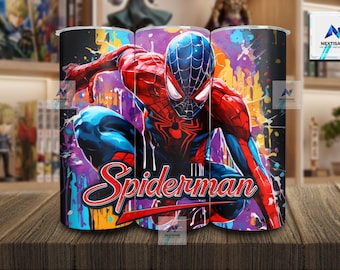 20oz Anime Tumbler Wrap, Super Hero Wrap, 20oz Skinny Tumbler Sublimation Design, Cartoon Character PNG, Tumbler Wrap PNG, Digital Download