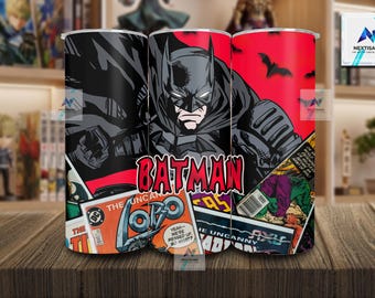 20oz Sublimation PNG, Gotham Superhero Wrap,  20oz Skinny Tumbler Sublimation Design, Movie Characters PNG , Digital Download