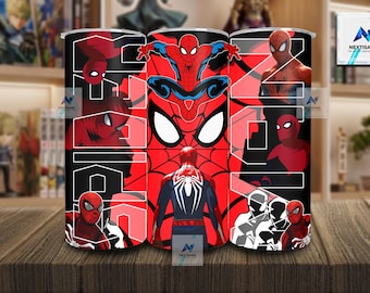 20oz Spidey Tumbler Wrap, Super Hero Wrap, 20oz Skinny Tumbler Sublimation Design, Cartoon Character PNG, Tumbler Wrap PNG, Digital Download