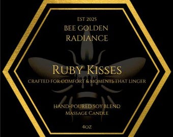 Ruby Kisses -- 4oz Massage Oil Candle