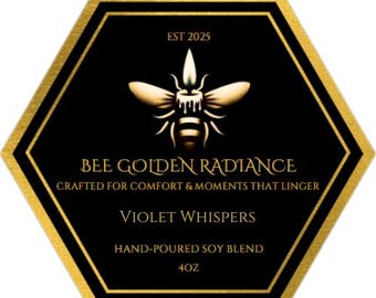 Violet Whispers -- 4oz Massage Oil Candle