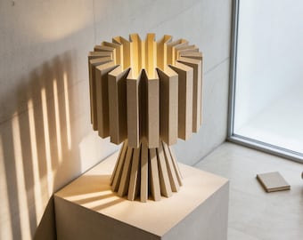 Axe n° 01 : lampe de table architecturale, éclairage d'ambiance, décoration sculpturale moderne