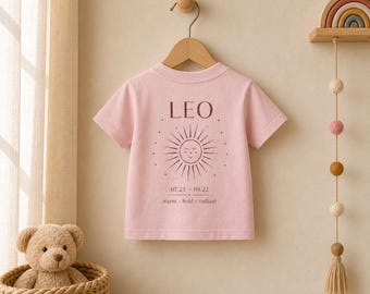 Little Leo Zodiac Shirt | Celestial Horoscope Toddler Tee | Leo Birthday Gift