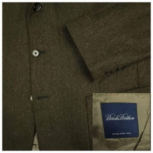 Vtg Brooks Brothers Hopsack Patch Pocket Casual Wool Sport Coat 44R