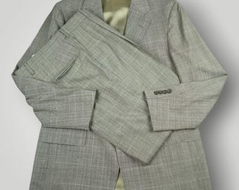 Vintage Polo Ralph Lauren University Club Suit 42R Gray Wool Ivy Trad Menswear