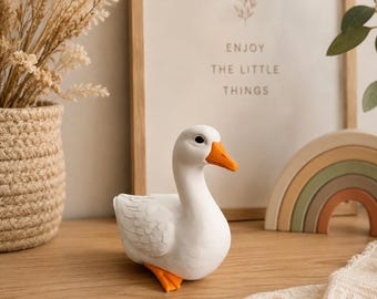 Decorazione minimalista a forma di oca – decorazione per la cameretta del bambino – regalo per neonati – statuetta di oca bianca – decorazione per bambini