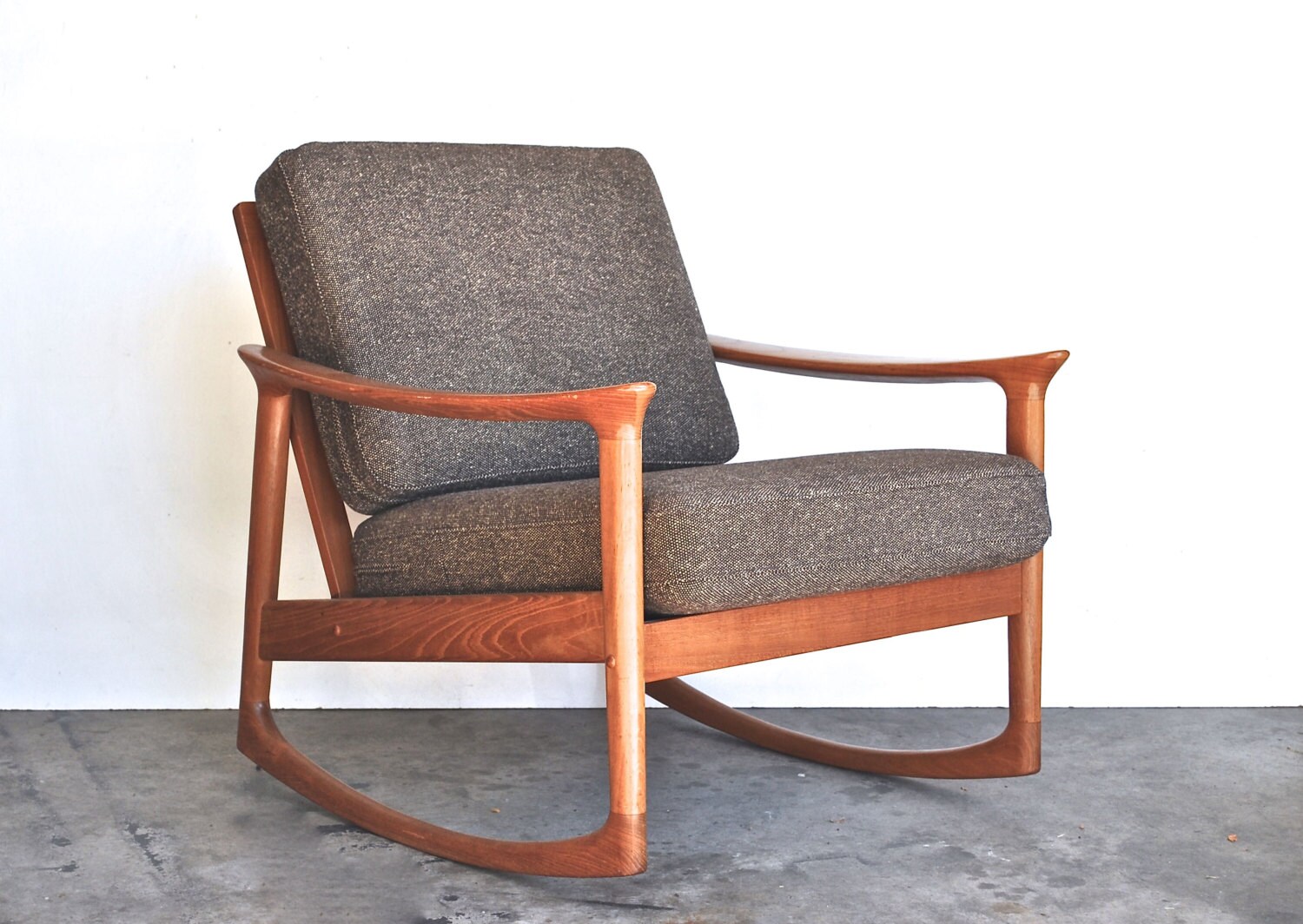 MidCentury Modern Rocking Chair Danish Modern Vintage Etsy