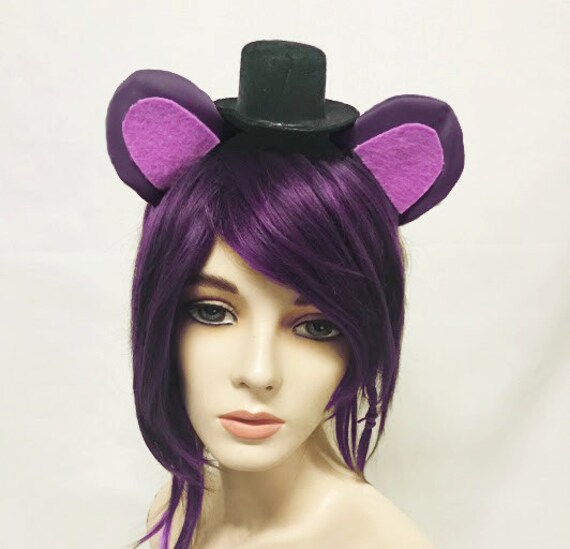 Bonnie Five Nights at Freddy's Cosplay Costume FNAF Purple Bunny Ears.