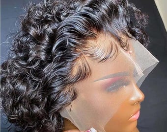 8” 10” 12” Short, black and color wigs