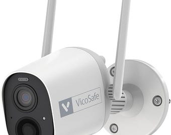 VicoHome CG7-buitenbeveiligingscamera – 3 MP wifi, 8 maanden batterij, nachtzicht in kleur