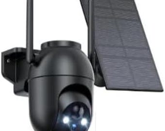 VicoHome CQ1 draadloze zonnecamera voor buiten – beveiligingsbewaking 2K HD, 360-graden weergave, batterijgevoed, AI-bewegingsdetectie, tweerichtingsaudio