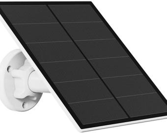 Zonnepaneel van 5 W voor bewakingscamera voor buiten: monokristallijne, weerbestendige USB-C-poort