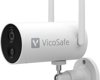 VicoHome draadloze bewakingscamera voor buiten – 2K batterijgevoede wifi, nachtzicht in kleur