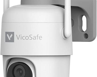 VicoHome-buitenbeveiligingscamera Draadloos, 2K-batterijgevoede wifi-camera, PTZ 360-bewaking, nachtzicht, AI-bewegingsdetectie