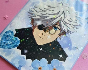 Pegatina de mago con sombrero blanco de anime de bruja