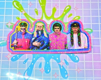 Oliver Tree Inspired Colorful Star Holographic Style Capsule Vinyl Decal  (5")