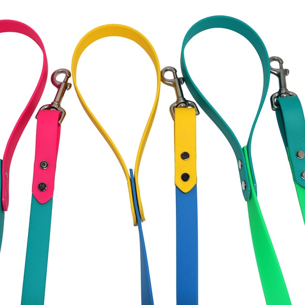 Two Tone Dog Leash / Colorful Custom Dog Leash / Biothane Dog Leash / Dog Lead / Matching Leash For Biothane Collars/ Moxie Collars /