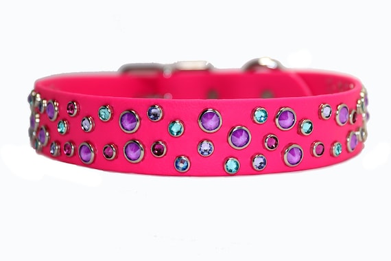 pink dog collars with bling