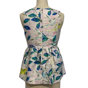 Leifsdottir Anthropologie Fairycore Metallic Brocade Empire Babydoll Top Sz 2 image 3