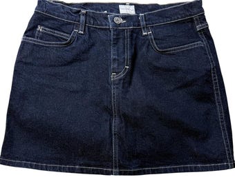 Calvin Klein Jeans Vintage Y2K donkerindigo denim minirok junioren maat 7 CK
