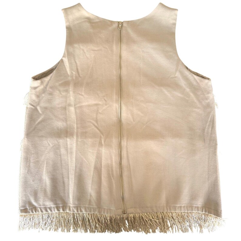 Anthropologie Sonntag in Brooklyn Metallic Fringe Tweed Shell Top Größe Medium Bild 5