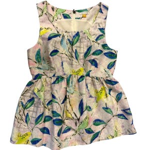 Leifsdottir Anthropologie Fairycore Metallic Brocade Empire Babydoll Top Sz 2 image 2