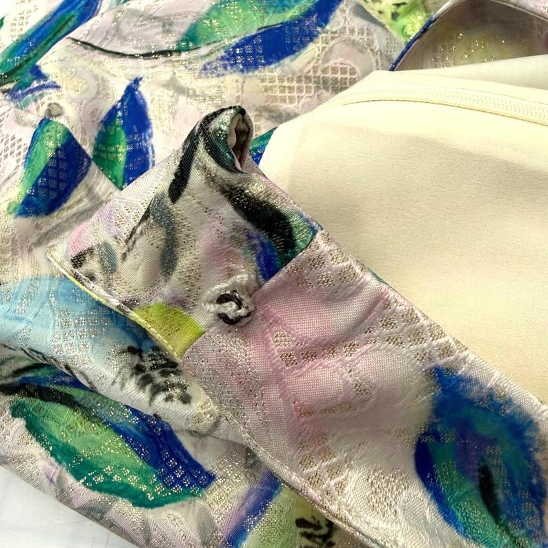 Leifsdottir Anthropologie Fairycore Metallic Brocade Empire Babydoll Top Sz 2 image 13